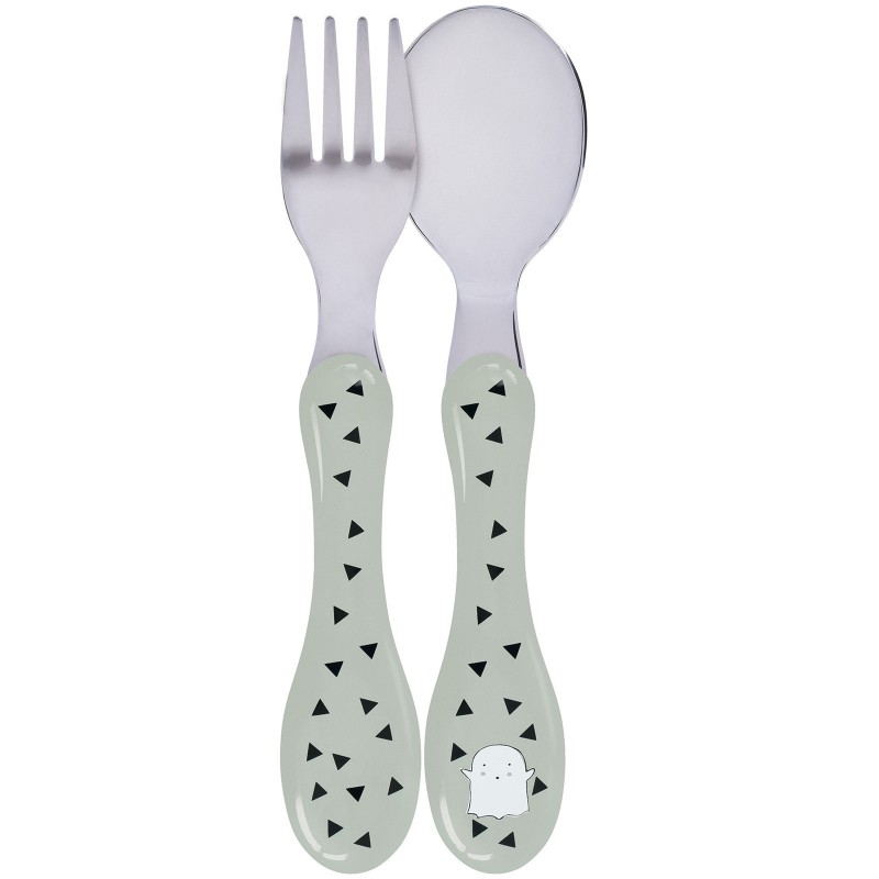 Set de 2 couverts Little Spookies olive Lässig