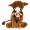 Peluche Vache maman et bébé Les Ptipotos Cassonade (31 cm) Les Déglingos Produit 3
