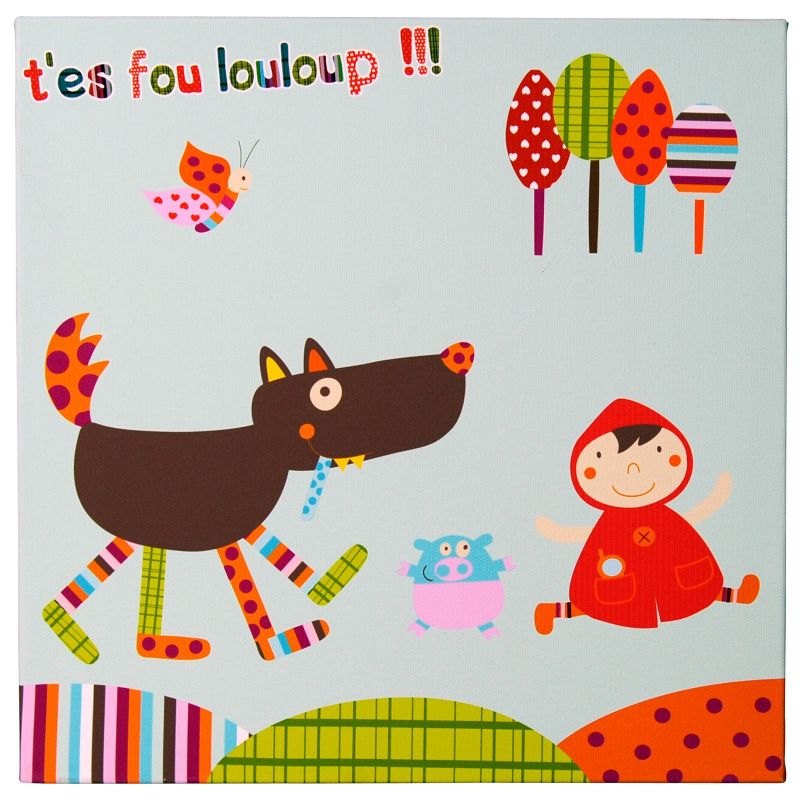 Tableau T'es Fou Louloup (30 x 30 cm) Ebulobo
