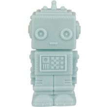 Petite veilleuse Robot bleu-vert (13 cm)  par A Little Lovely Company