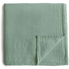 Maxi lange en coton Sage (120 x 120 cm) - Mushie