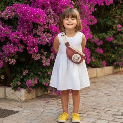 Sac banane enfant Tchikis 3 Mme Ours (personnalisable)