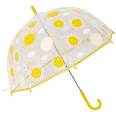 Parapluie cloche transparent Soleils en ciel (68 cm)
