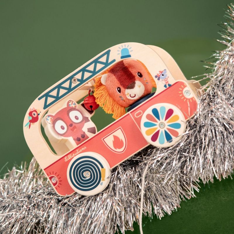 Camion de pompier en bois Jack Lilliputiens Ambiance 8