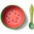 Variation Rouge, vert, noir du produit Set bol et cuillère Wally the Watermelon de la marque Oli & Carol