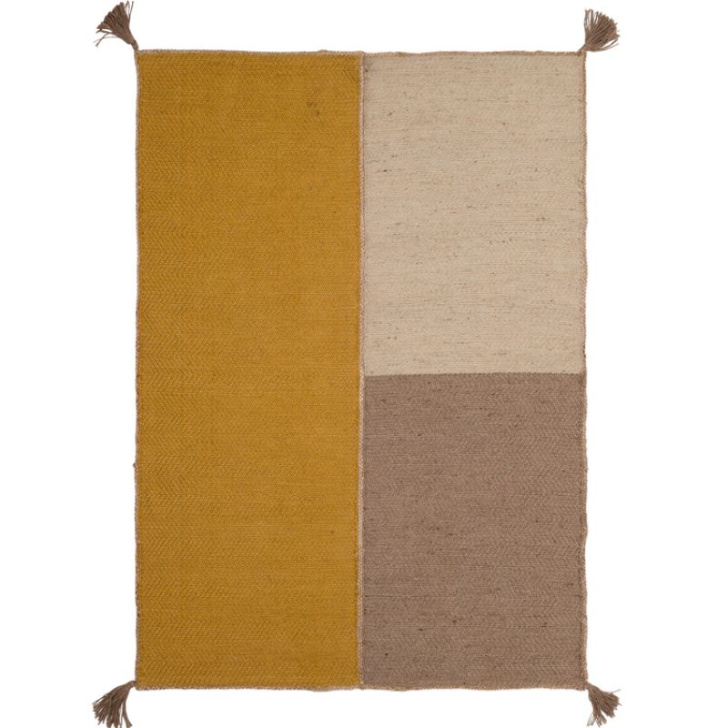 Tapis rectangulaire en jute Dune safran (140 x 200 cm) AFKliving