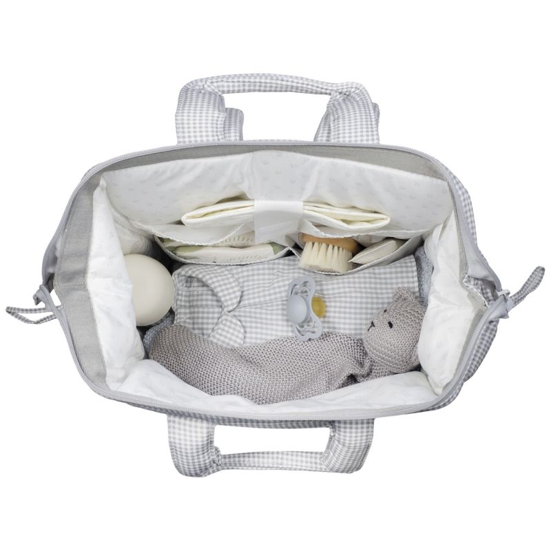 Sac à dos à langer Little Bloom Vichy Gris Pasito a pasito Produit 5