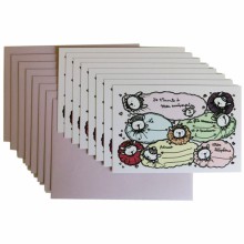 Lot de 8 cartes Ballerine ours Invitation anniversaire à colorier   par Pouli Pouly