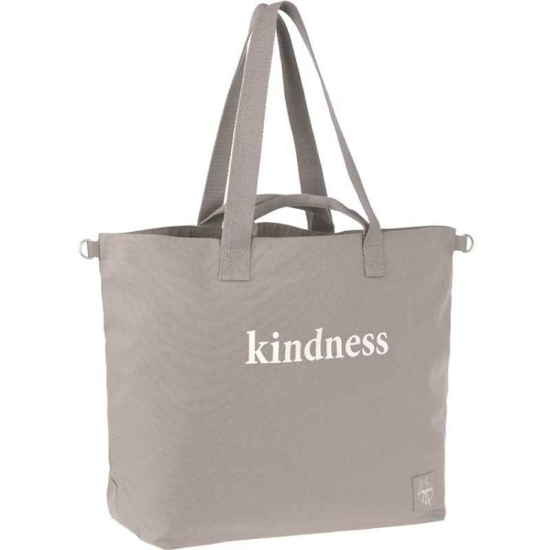 Sac à langer à anses Green Label en coton bio Statement taupe Lässig