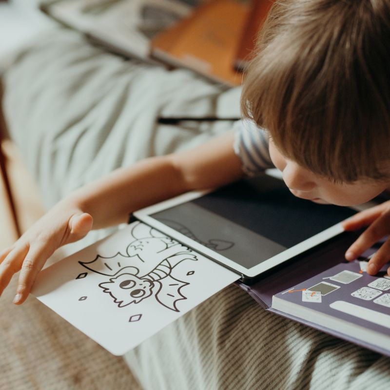 Tablette à dessin KIDYDRAW-MINI Animaux orange (3 ans et+) KIDYWOLF Ambiance 5