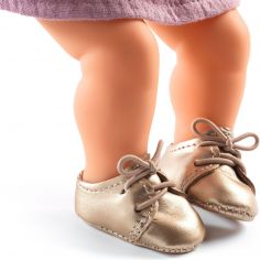 Chaussures Pomea dorées pour poupée