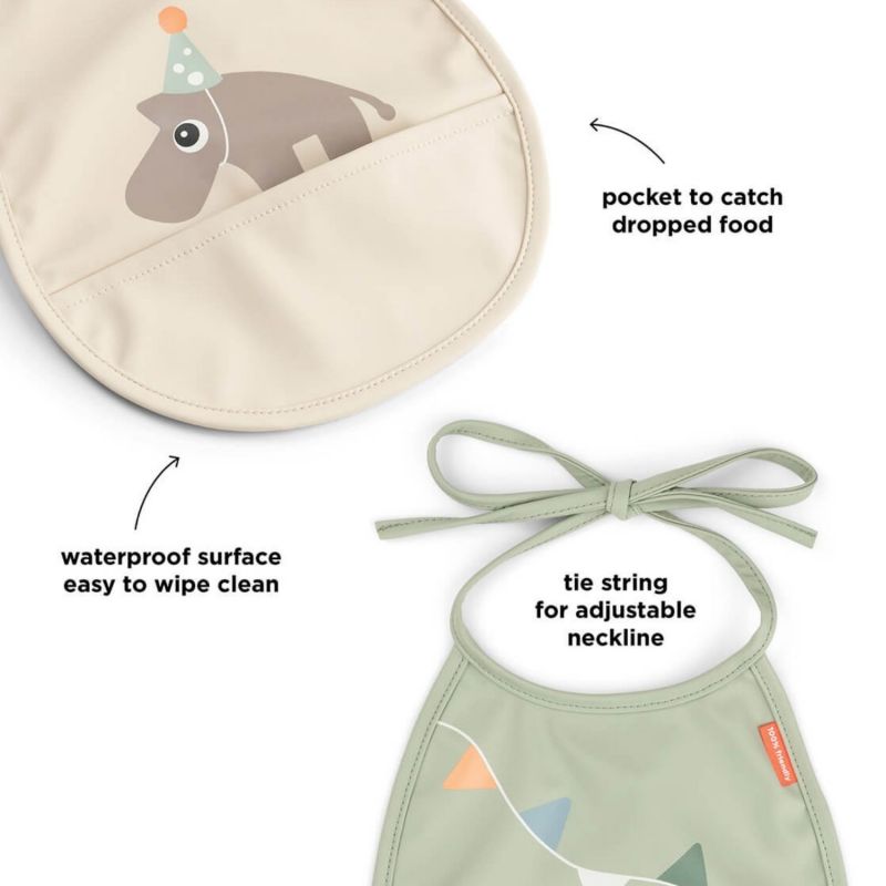 Bavoir petit lot de 2 Celebration Sable Done by Deer Produit 3