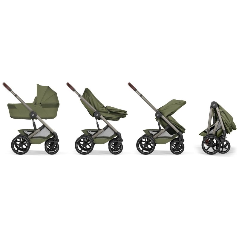 Poussette tout-terrain Talos S 2026 avec nacelle pliable Moss Green Cybex Produit 5