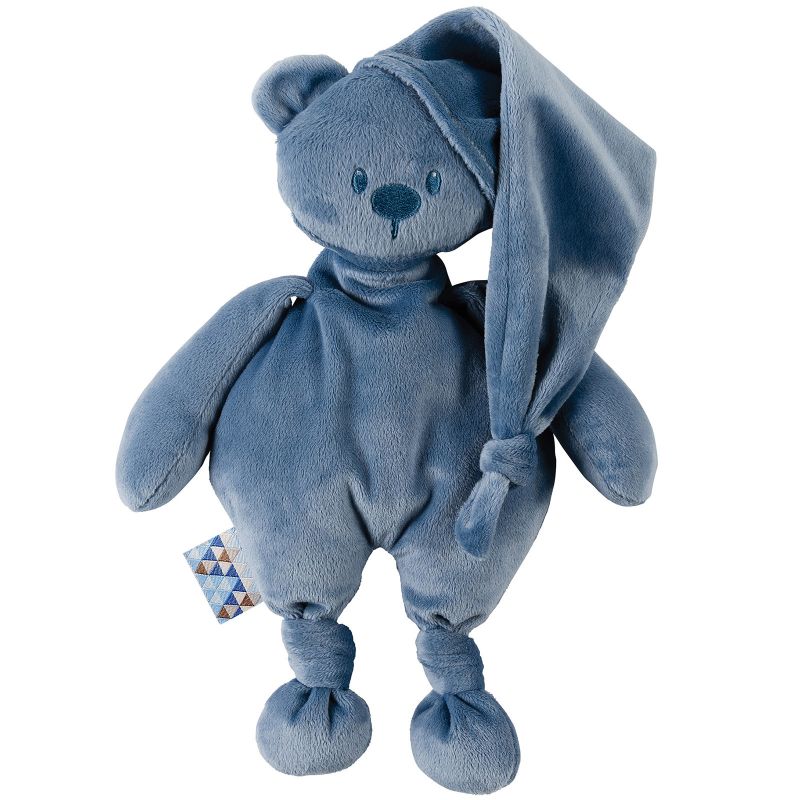 Peluche ours Lapidou bleu foncé (36 cm) Nattou