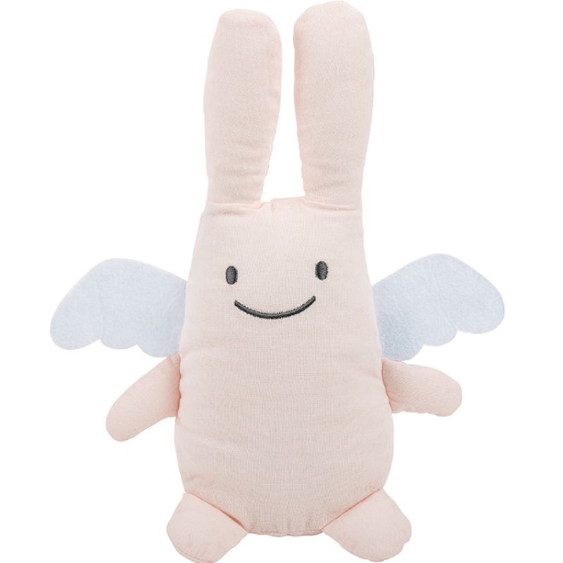 Peluche musicale ange lapin rose poudré (24 cm) Trousselier