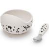 Set bol et cuillère en silicone Dalmatian Dots - Elodie Details