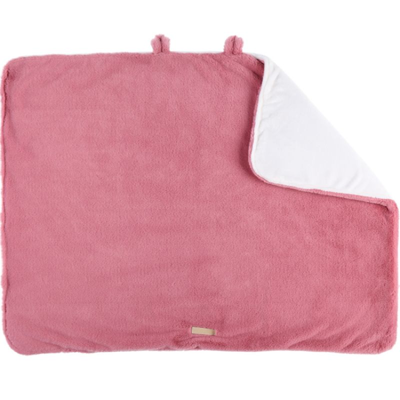 Couverture en fausse fourrure rose Mix & Match (75 x 100 cm) Noukie's