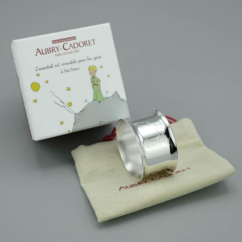 Coquetier Le Petit Prince renard personnalisable (métal argenté) Aubry-Cadoret Ambiance 2