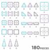 Mega kit de construction magnétique Ice Crystal (180 pièces) Cleverclixx Produit 9