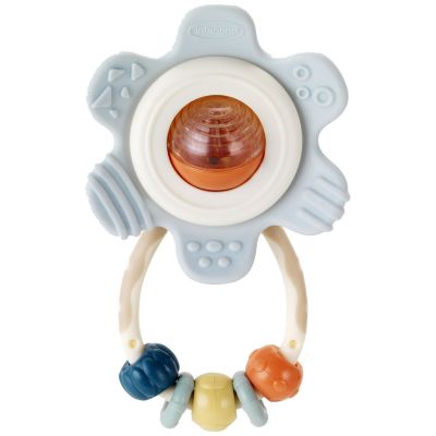 Hochet et anneau de dentition fleur pastel