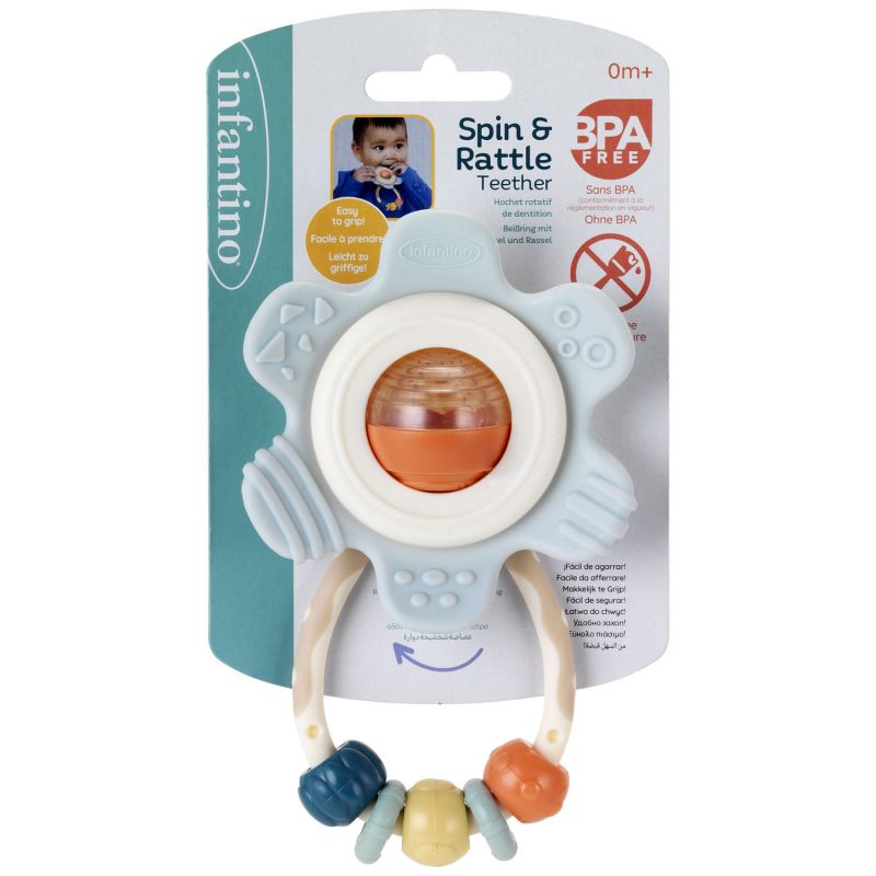 Hochet et anneau de dentition fleur pastel Infantino Packaging 2