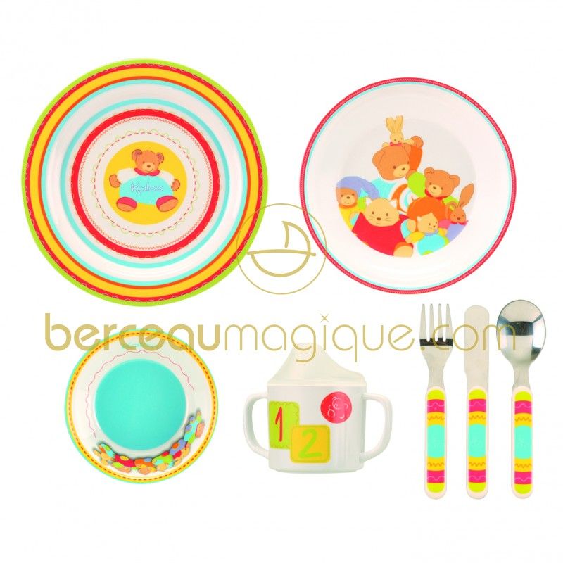Coffret repas junior avec plateau 123 Kaloo