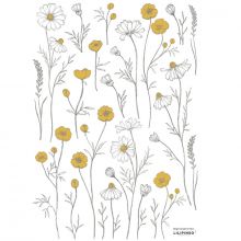 Stickers fleurs de camomille (29,7 x 42 cm)  par Lilipinso