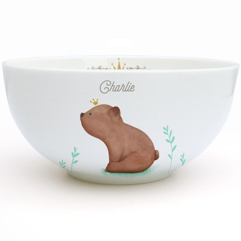 Bol en porcelaine Ourson brun (personnalisable) Gaëlle Duval