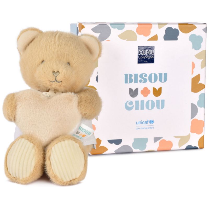 Peluche Ours Cœur Unicef Bisous doux (24 cm) Doudou et Compagnie Produit 3