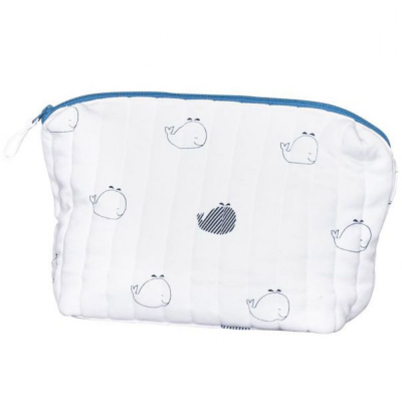 Trousse de toilette Blue Baleine Sauthon