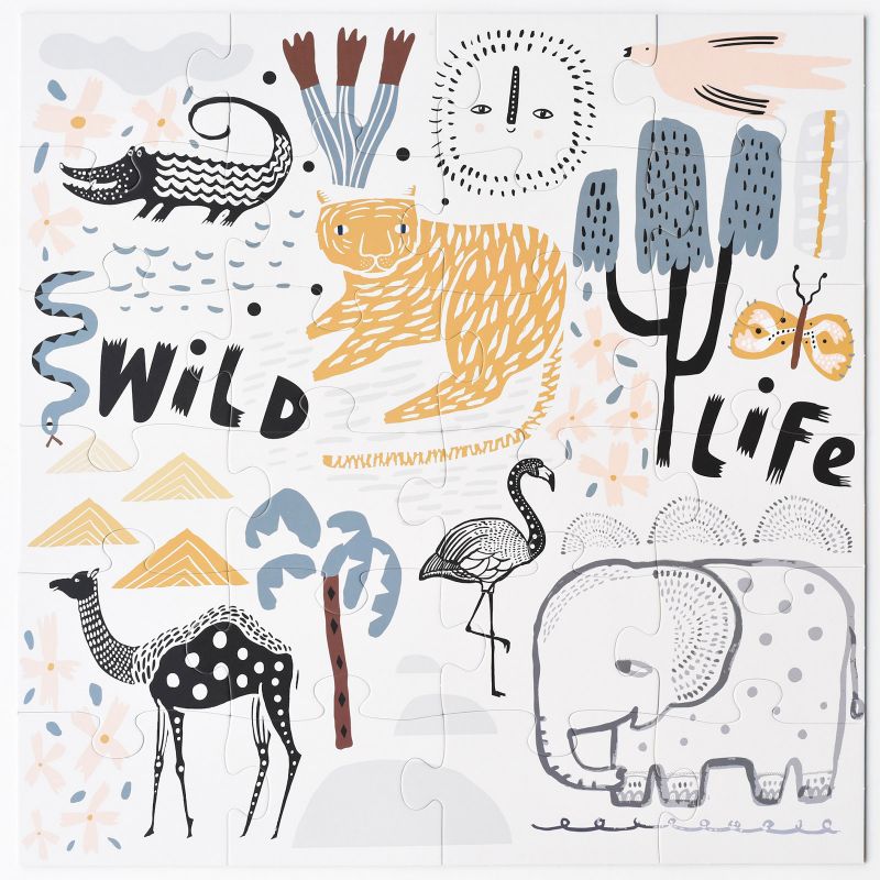 Puzzle géant animaux Wild Life (24 pièces) Wee Gallery