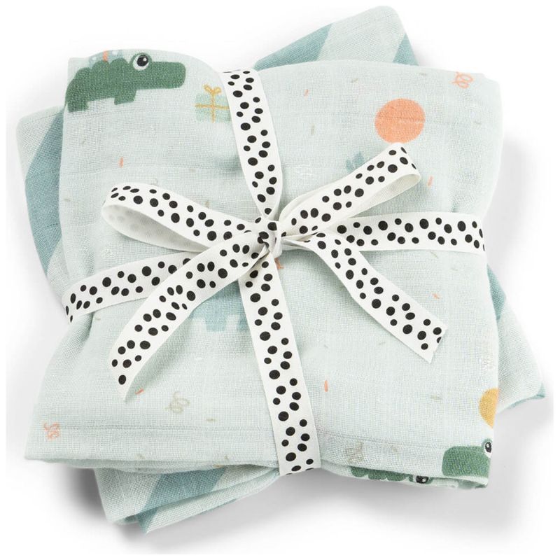 Lot de 2 langes Celebration Bleu (65x65 cm) Done by Deer Produit 2