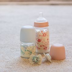 Biberon en verre tétine SXPro S Wonderland Bleu (120Ml)