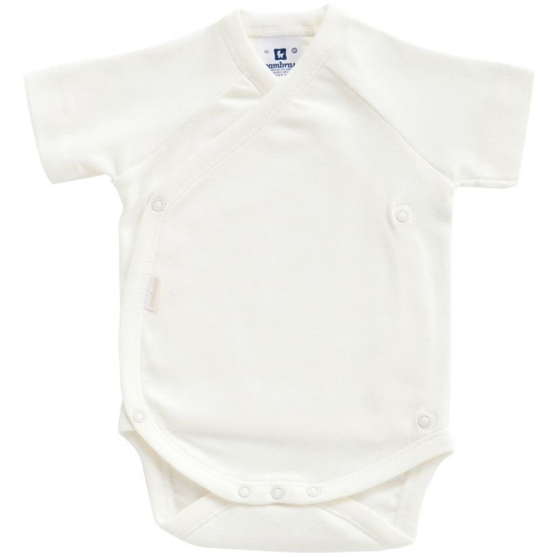 Body croisé manches courtes écru (3 mois : 62 cm) Cambrass