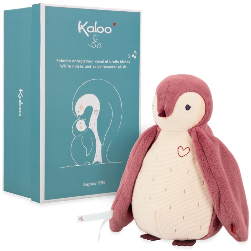 Peluche enregistreuse vocale et bruits blancs Manchot rose (25 cm) Kaloo Packaging 7