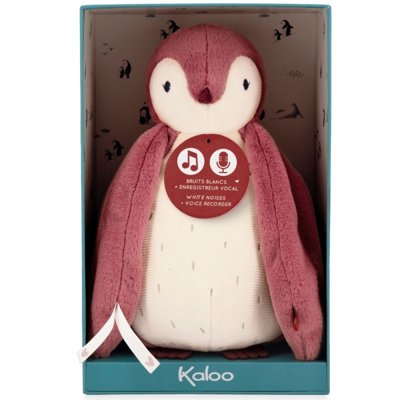 Peluche enregistreuse vocale et bruits blancs Manchot rose (25 cm) Kaloo Packaging 9