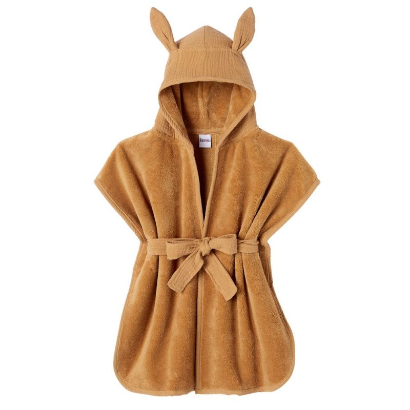 Peignoir en éponge de bambou noisette (0-2 ans) BB & Co