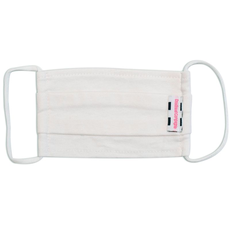 Masque de protection lavable en coton blanc (4-7 ans) Doudou et Compagnie