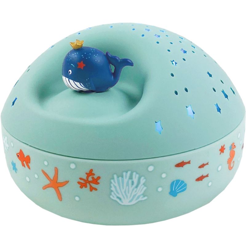 Veilleuse projecteur d'étoiles musical océan (12 cm) Trousselier