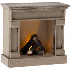 Cheminée Souris blanc cassé