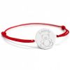 Bracelet cordon Ourson personnalisable (argent 925°)  par Petits trésors