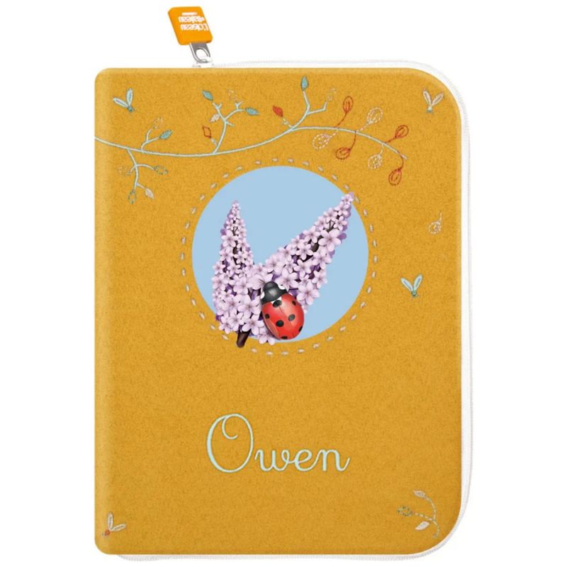 Protège carnet de santé Coccinelle Lilas (personnalisable) L'oiseau bateau Produit 1