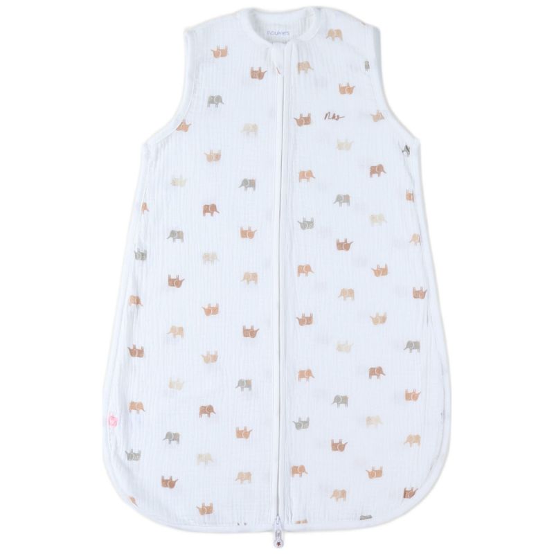 Gigoteuse légère en mousseline Eléphants (70 cm) Noukie's Produit 1