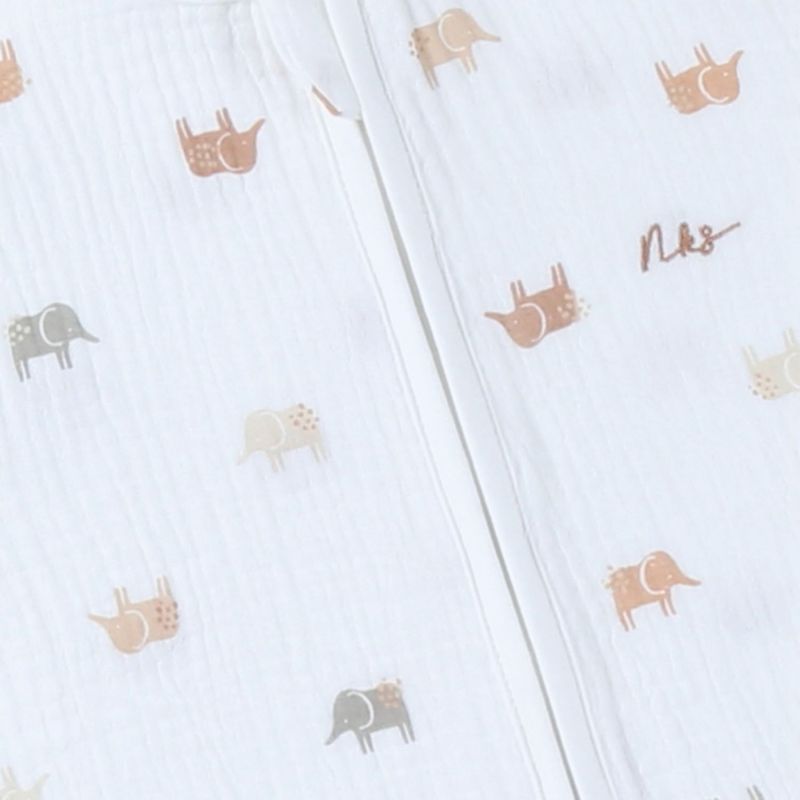 Gigoteuse légère en mousseline Eléphants (70 cm) Noukie's Produit 5