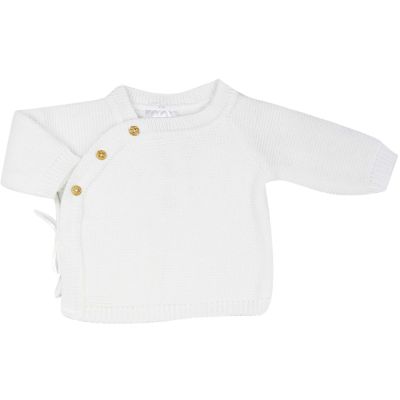 Brassière en maille Blanche (0-1 mois) Trois Kilos Sept