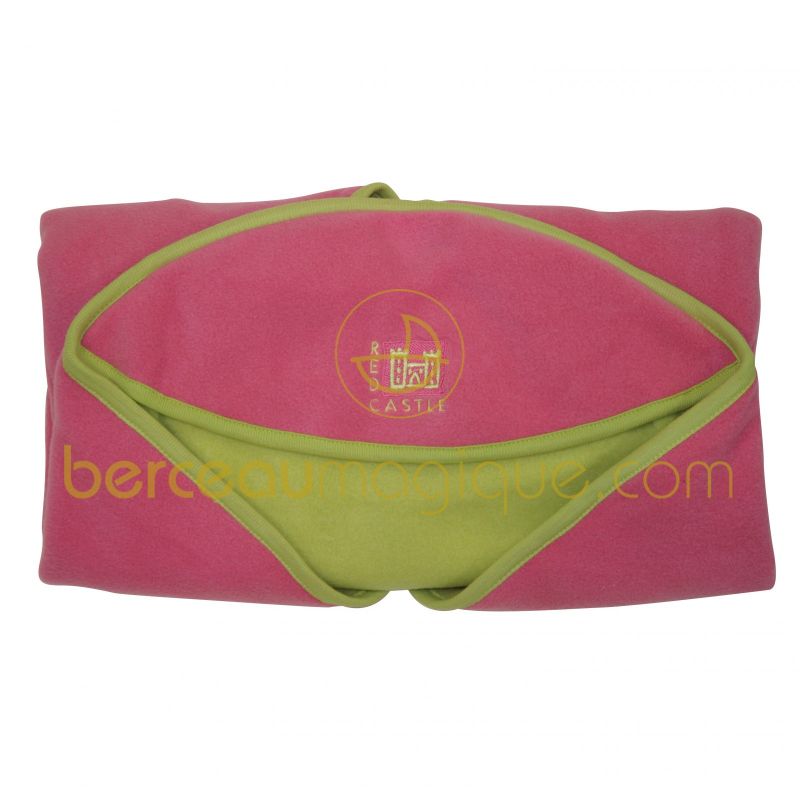 Babynomade polaire fuchsia et vert citron (taille 1 :  66 x 85 cm) Red Castle