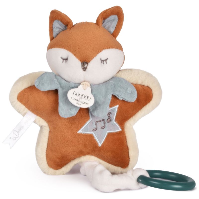 Boîte à musique Timo orange (16 cm) Doudou et Compagnie Produit 3
