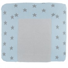 Housse de matelas à langer XL Star bleu ciel et gris (75 x 85 cm)  par Baby's Only
