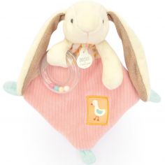 Doudou hochet Lapin Ciboulette Dans mon jardin (21 cm) - Doudou et Compagnie