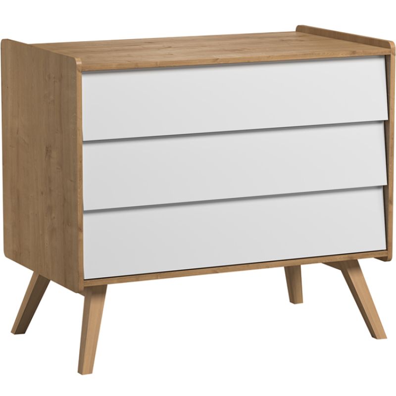 Commode 3 tiroirs Vintage bois-blanc Vox